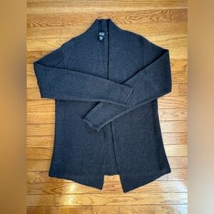 Eileen Fisher Italian Yarn Wool Sweater Open Front Cardigan Size Medium